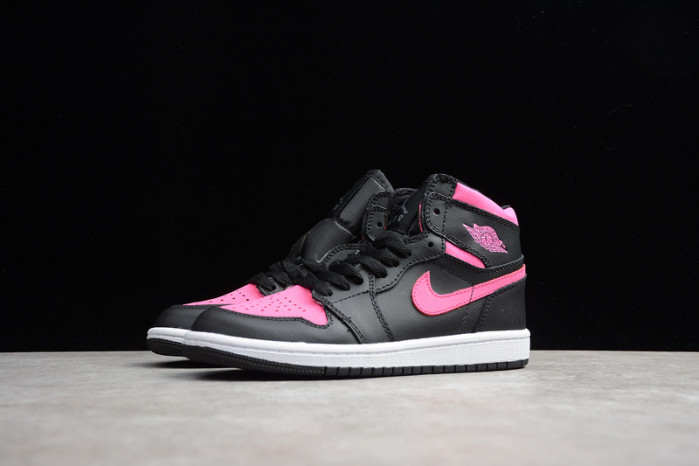 air jordan 1 kids retro high black pink 332148-019