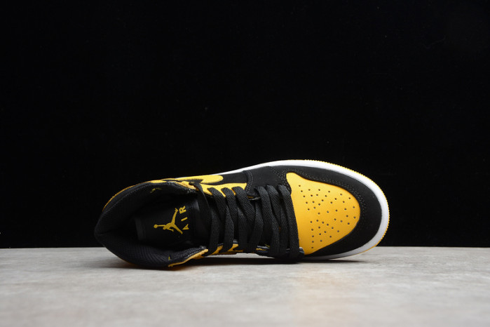 air jordan 1 kids yellow toe black white 552724-035