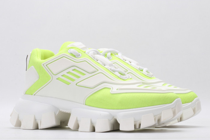 PRAD WHITE LEMON GREEN SNEAKERS
