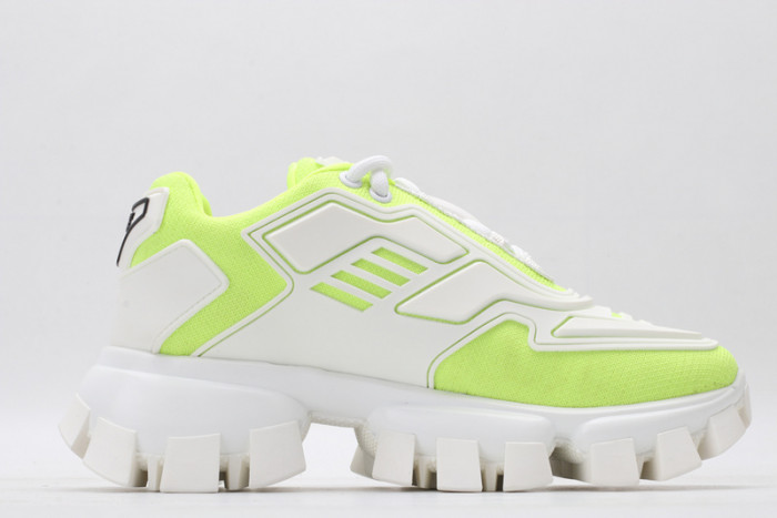 PRAD WHITE LEMON GREEN SNEAKERS