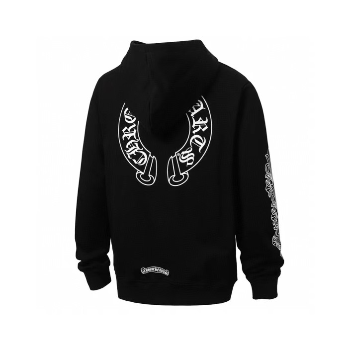 Chrome Hearts Horseshoe Floral Zip Up Hoodie FW00150
