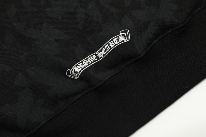 Chrome Hearts Horseshoe Floral Zip Up Hoodie KE818