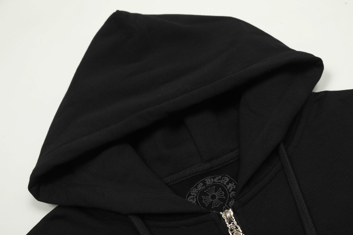 Chrome Hearts Horseshoe Floral Zip Up Hoodie KE815